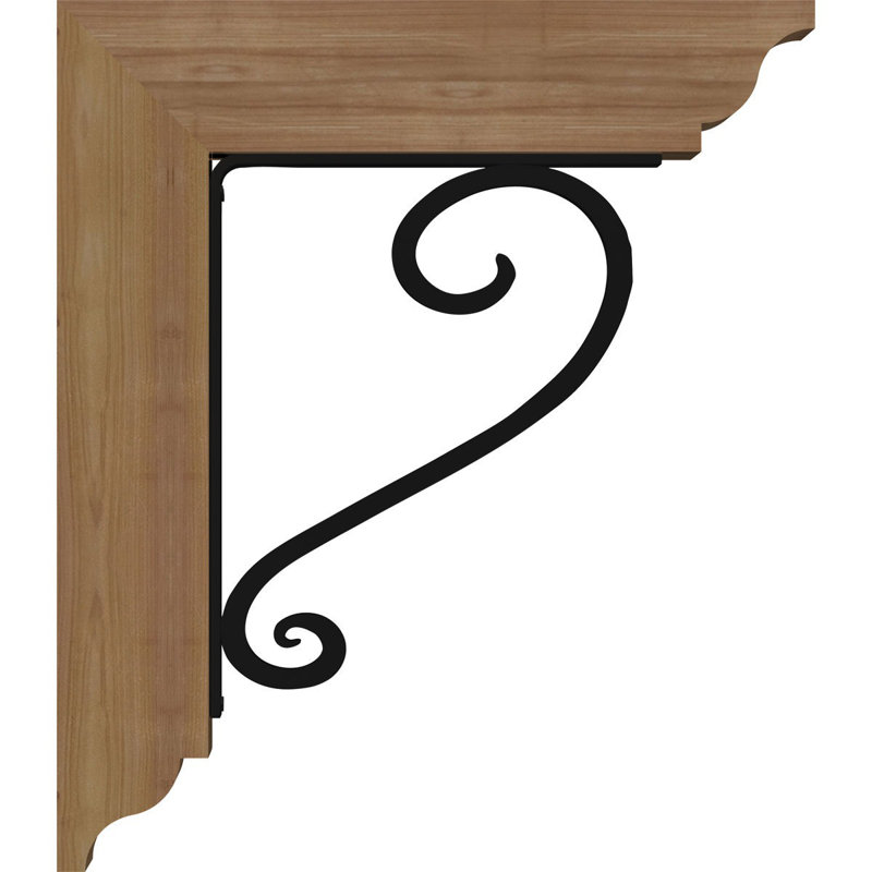 Edwards Triple Brace Ironcrest Bracket, 20"H x 18"D, 3 1/2"W x 4"T Western Red Cedar (Smooth)