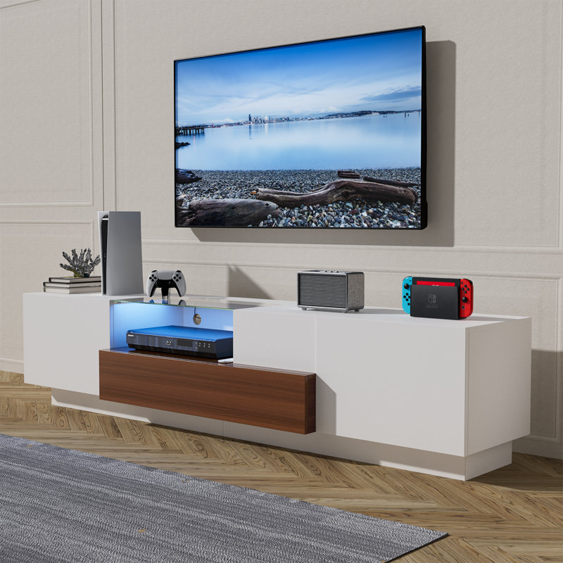 Jamah Modern LED TV Stands with Storage Entertainment Center
