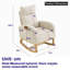 Chaise berçante moderne à dossier haut avec poches latérales Welike, velours côtelé beige-769584453