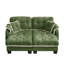 Canapé en forme de U en chenille avec 4 coussins, repose-pieds mobile à garniture pom-pom capitonnée, conception ergonomique, canapé à assise profonde facile à installer-134675511
