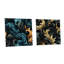 Bugrane - Ensemble de 2 peintures murales abstraites en acrylique-103924786