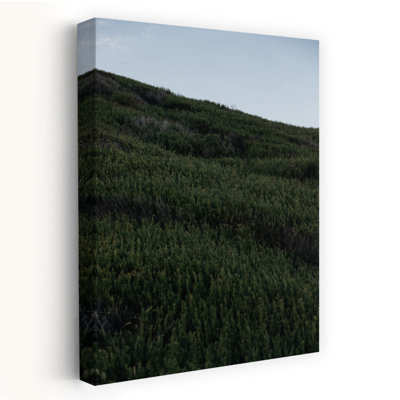Green Hillside Serenity Peaceful Serene Tranquil Landscape Nature Wall Art Print by Megan Shone - Wrapped Canvas Print