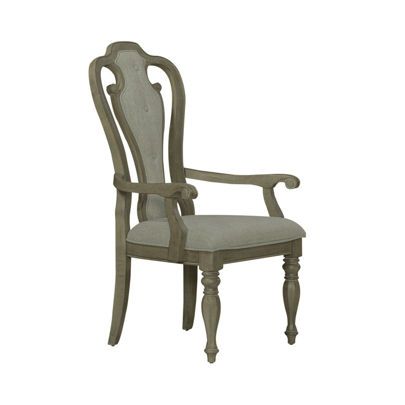 Chaise avec accoudoirs en bois massif Colchester