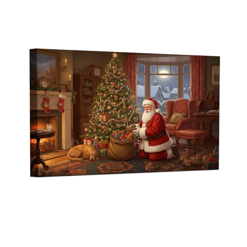 Arbre de Noël de Noël, ensemble de 3 impressions sur toile, H 16 po x l 24 po