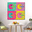 Rétro pastel Pacman sur impression sur toile-1042929854