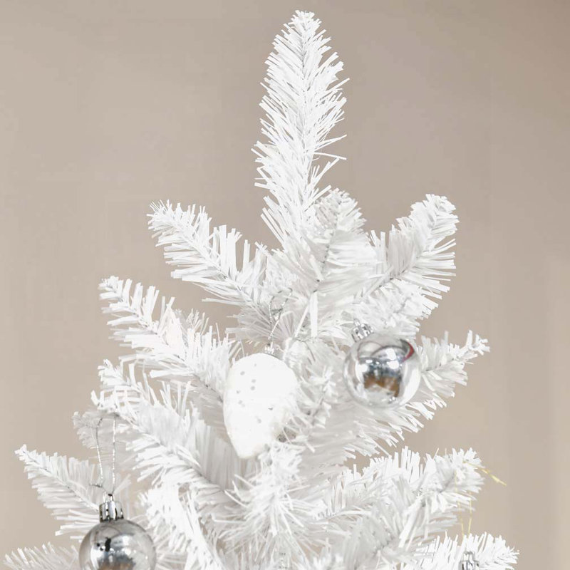 Sapin de Noël artificiel non éclairé 6 pi de hauteur, rose et blanc
