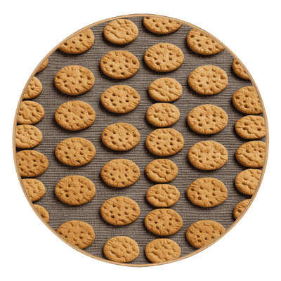 Washable Digestive biscuits Desserts Area Rug