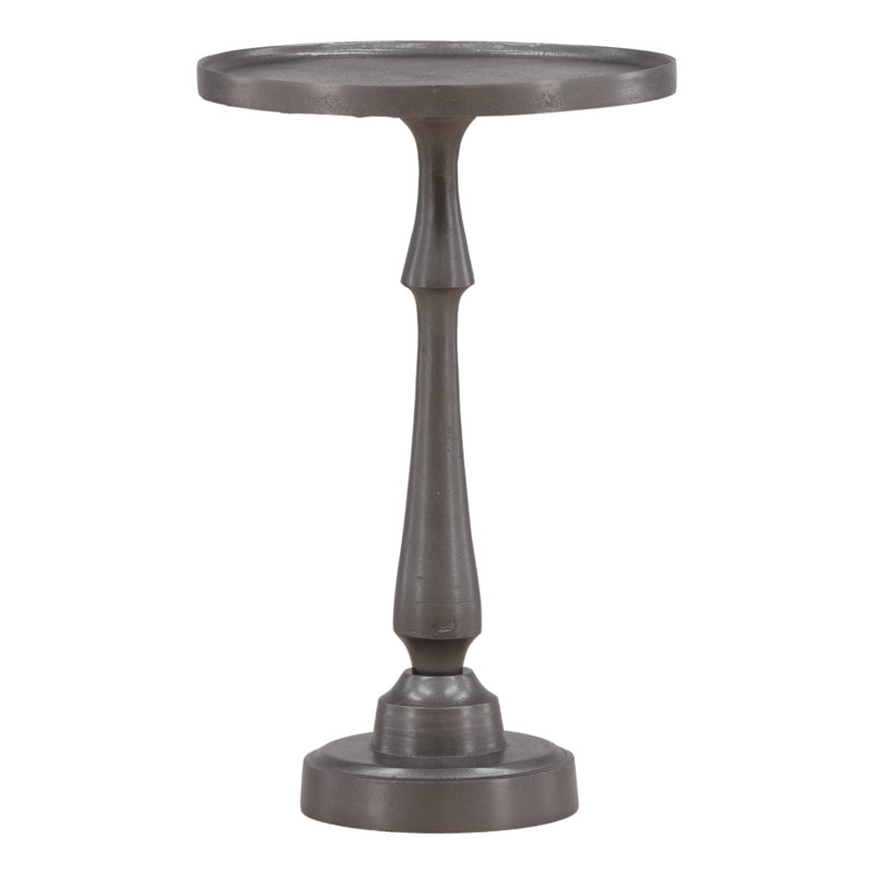 Luned End Table, 21" H x 13.5" W x 13.5" D, Nickel