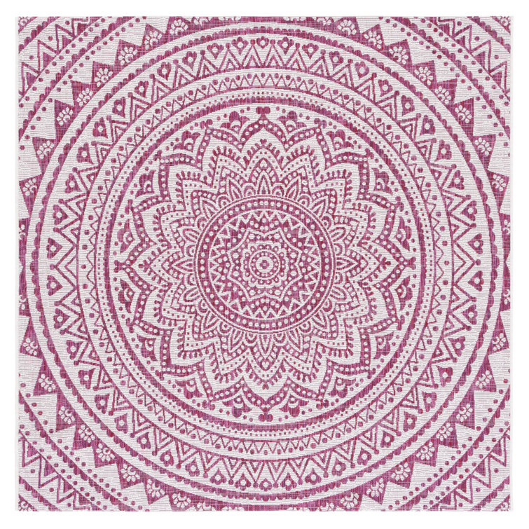 Molinaro Ivory/Fuchsia Indoor/Outdoor Area Rug