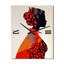 Red Silhouette With Autumn Leaves - Modern Woman Wall Clock-99635284