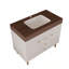 Meuble-lavabo autoportant moderne avec lavabo en céramique et grand rangement-133039611