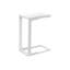 Table d'appoint, en forme de C, bout, côté, collation, salon, chambre à coucher, contemporain, moderne