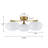 3-Light Glass Semi Flush Mount
