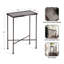 Mazure Narrow Side Table with Hammered Metal Tabletop-601038305