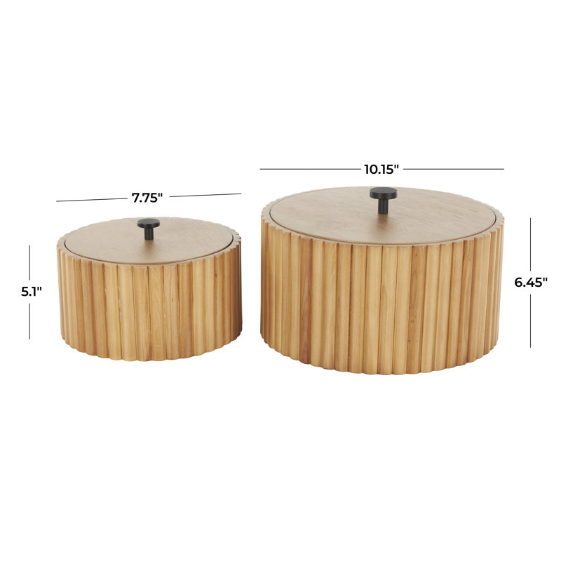 Adan 2 Piece Handmade MDF Decorative Box Set