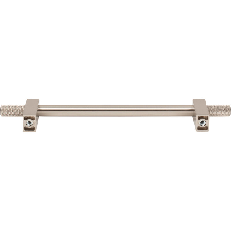 Larkin 4 Knurled Ends Bar Pull, Satin Nickel, 3 3/4"