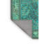 Tapis vert / bleu sarcelle en polyester tissé à la machine Lutvo-701229426