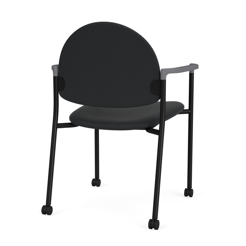 Chaise d'invité à chat avec roulettes, Noir, Modena Graphite