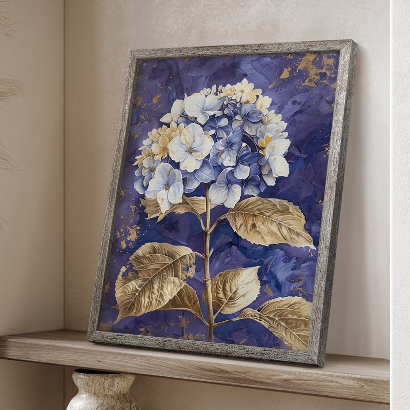 Reproduction encadrée FLORAL Series CCxxiii - bois massif, H 30 po x l 24 po