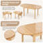Table de salle à manger transformable compacte à grande avec rallonges latérales rabattables