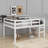 Full Rubber Wood Loft Bed With Ladder-1777256523