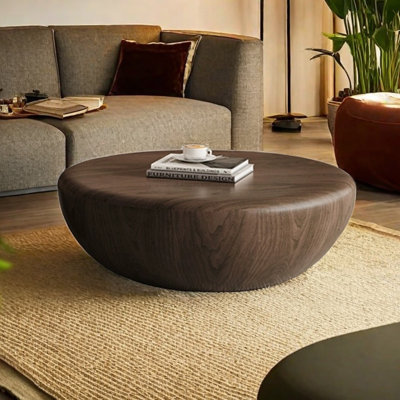 Round Coffee Table with Smooth Edges