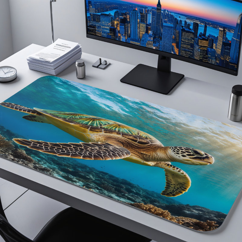 Polyester Desk Pad, 14.4x12.1