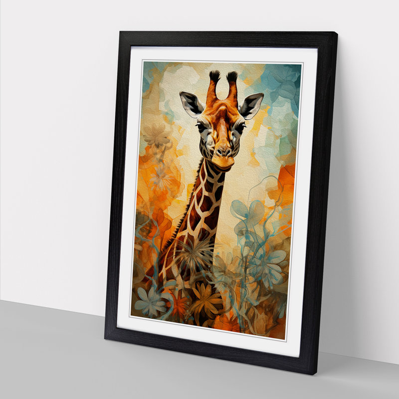 Single Picture Frame Print on Wood, 64cm H x 46cm W x 2cm D, Black