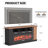 70" Fireplace Tv Stand with Glass Electric Fireplace For Tvs Up To 80"