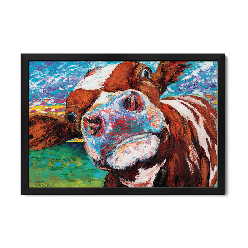 «Curious Cow I» par Carolee Vitaletti, H 16 po x l 24 po