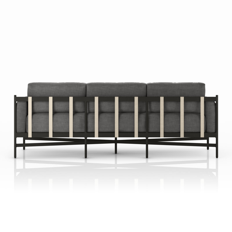 Hearst 98.5" W Outdoor Sofa, Venao Charcoal Performance