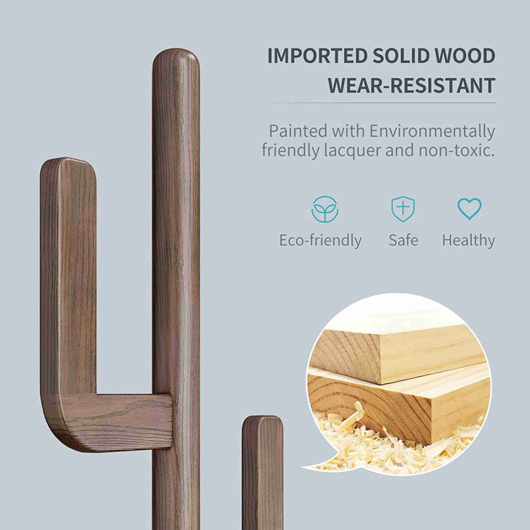 Solid Wood 6 - Hook Freestanding Coat Rack Anadea