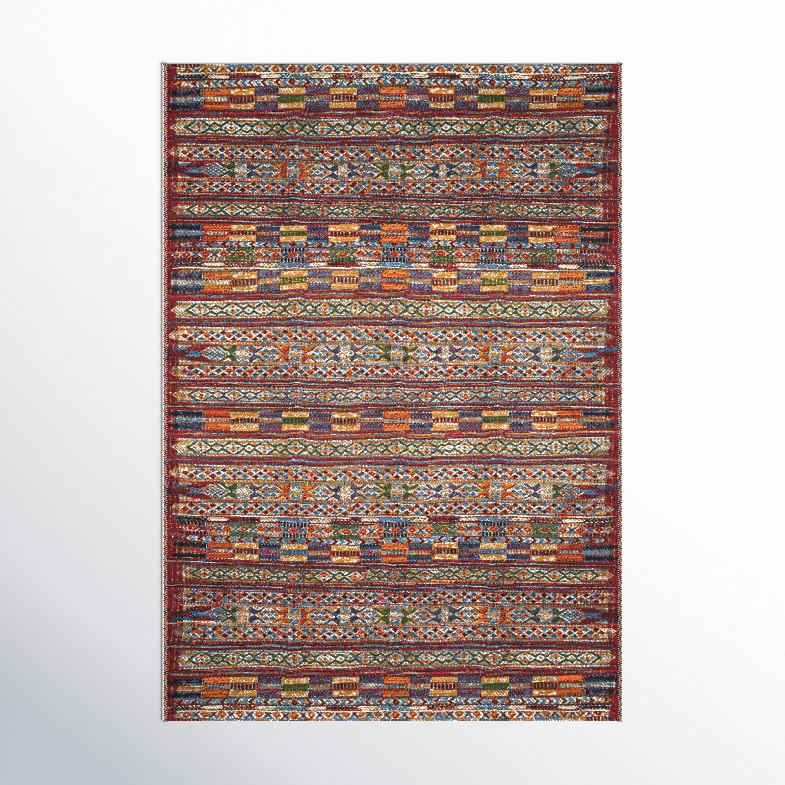 Langley Street® Fiecke Abstract Red Indoor / Outdoor Area Rug & Reviews ...