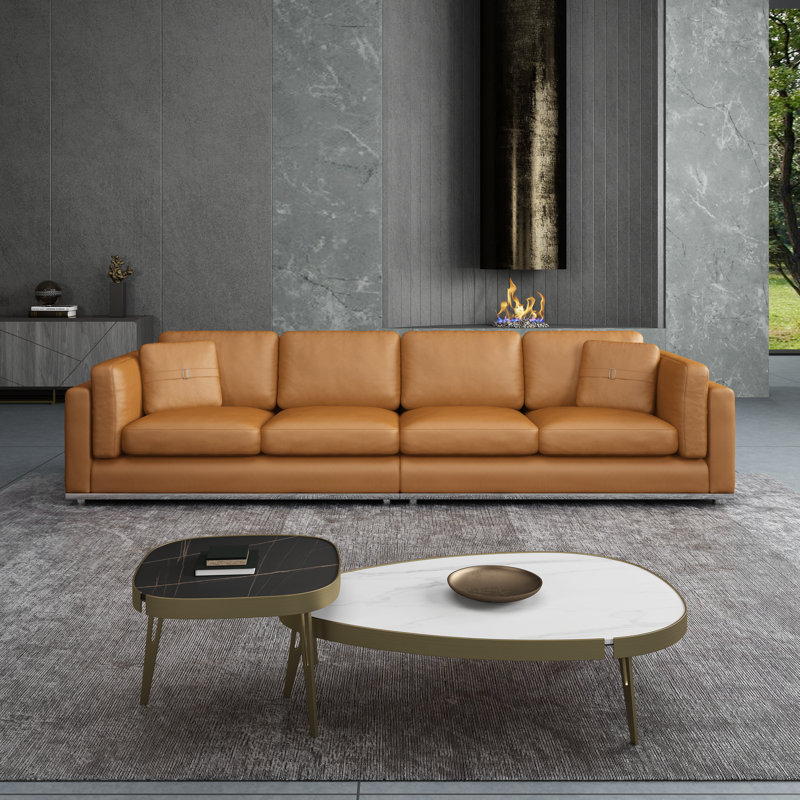 Picasso Sofa, Cognac Genuine Leather