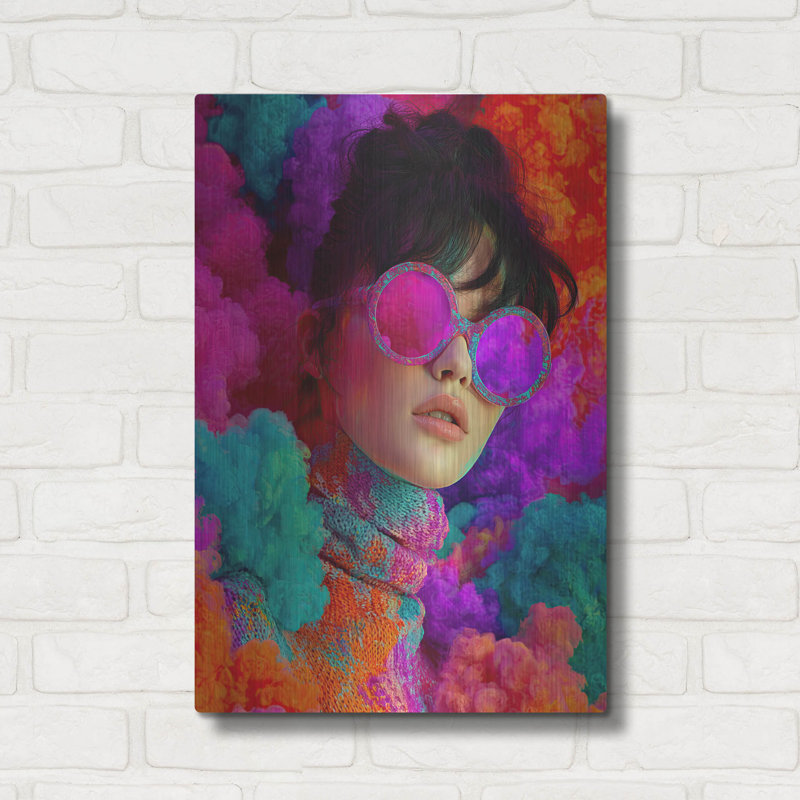  «Neon Pop 3» par Ann Klee, art mural en métal, 16 po x 24 po, H 24 po x l 16 po