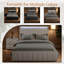 Ensemble de chambre à coucher 2 pièces, cadre de lit rembourré avec station de charge, lumière DEL et table de chevet-1698582738-1698582748
