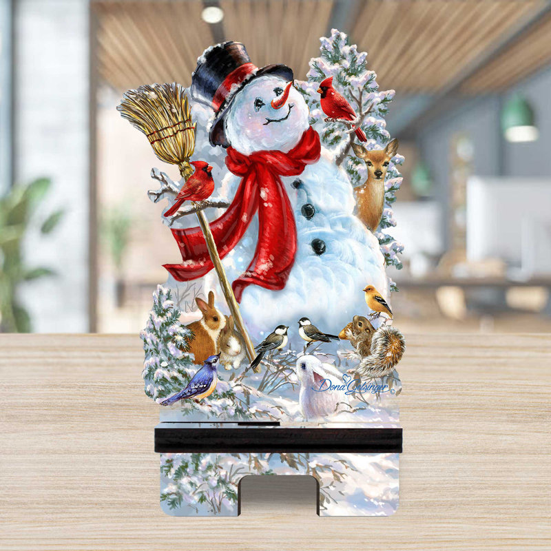 Support de bureau Designocracy brun / rouge / blanc, H 6 po x l 3 po x P 3 po