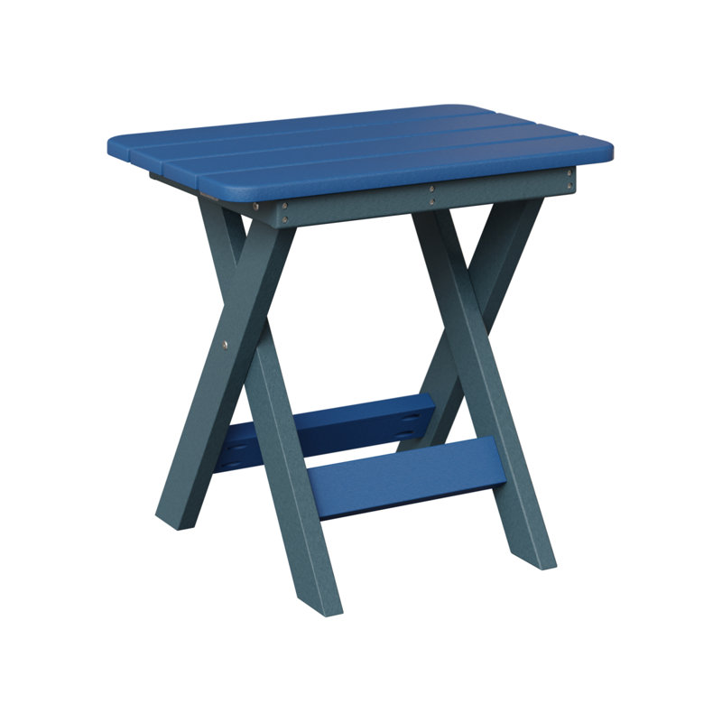 Berlin Gardens Folding End Table, Slate, Pacific Blue