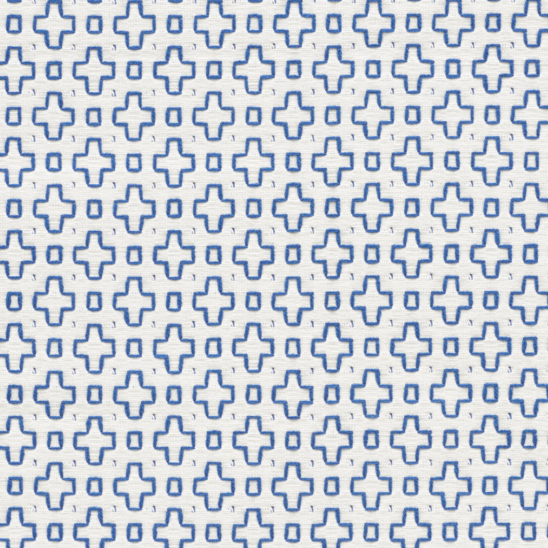 Scout Embroidery Fabric, Blue