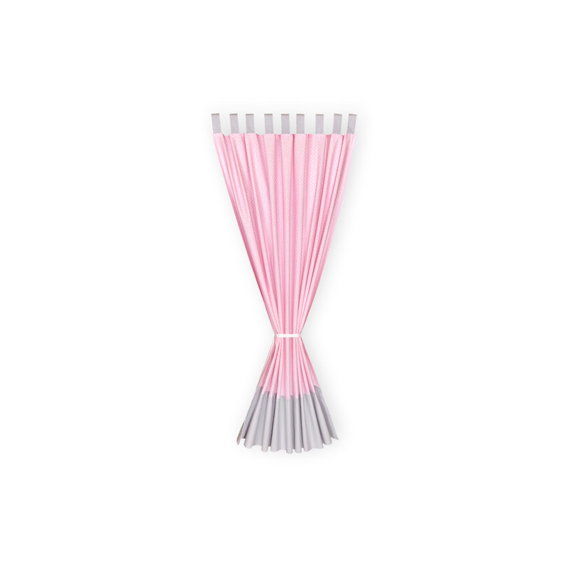 White Points Tab Top Room Darkening Curtains, Pink/Grey