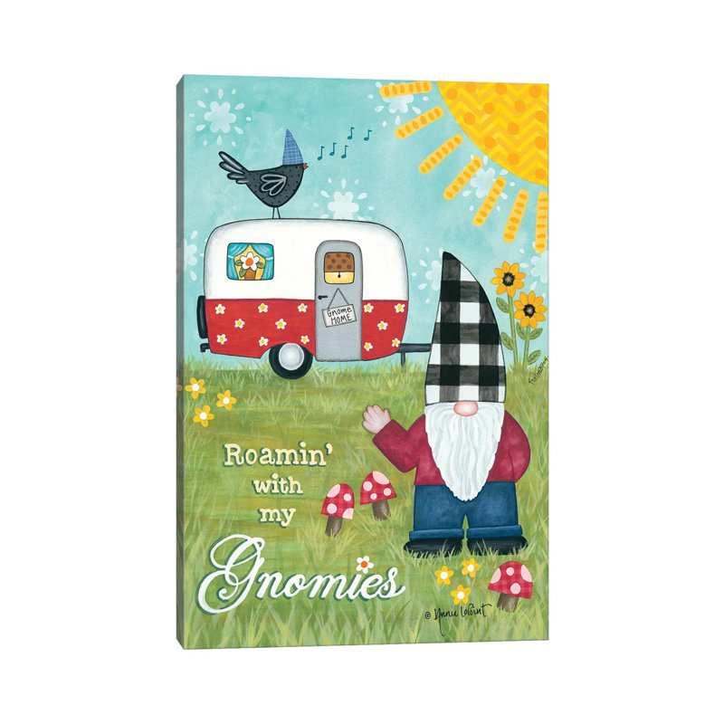 Roamin With My Gnomies by Annie LaPoint - Print on Canvas, 20.32 cm H x 30.48 cm W, Wrapped Canvas