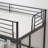 Metal Single Size Loft Bed, Metal Bed Frame with Removable Ladder and Safety Guardrail, Space Saving-1273729879