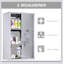 Armoire à pharmacie murale sécurisée avec trois étagères et mécanisme de verrouillage pour une organisation optimale du rangement de la salle de bain