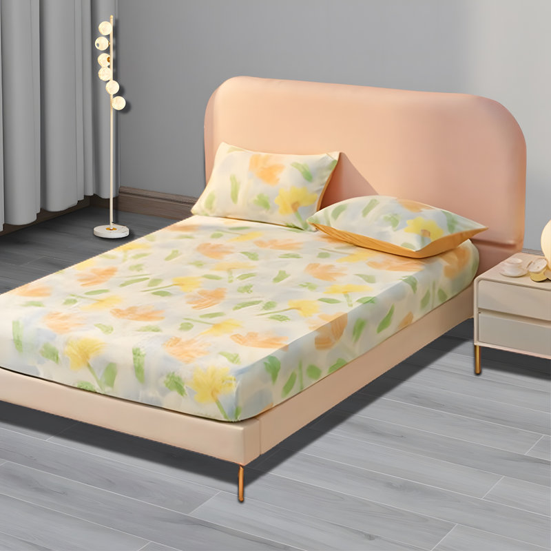 Sleeping Mist Tea Cream Fitted Sheet