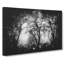 Three Trees At Winter Paint Splash - Wrapped Canvas-61883629