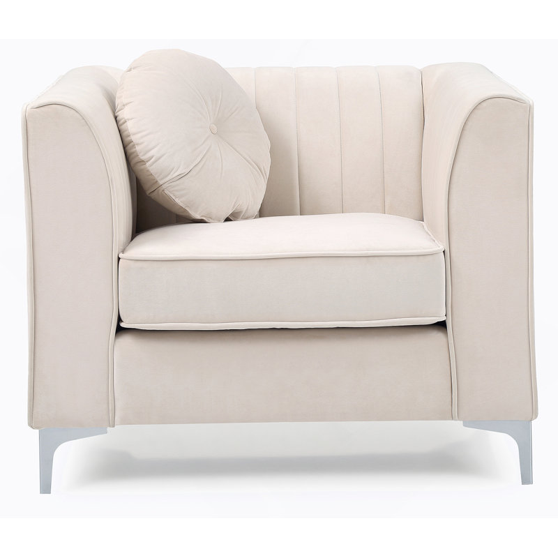 Fauteuil contemporain incliné ivoire, Ivoire ivoire