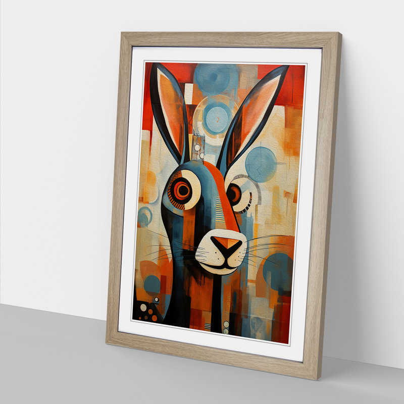 Hare Constructivism Art - Framed Print