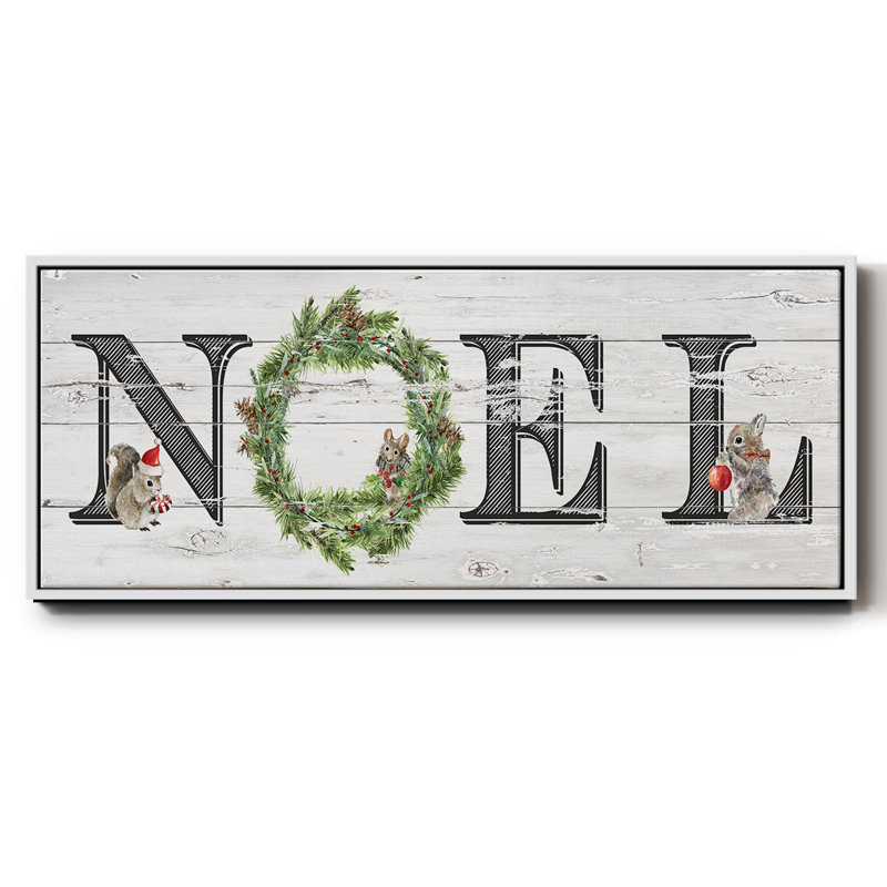 Farmhouse Noel - toile encadrée, H 20 po x l 50 po
