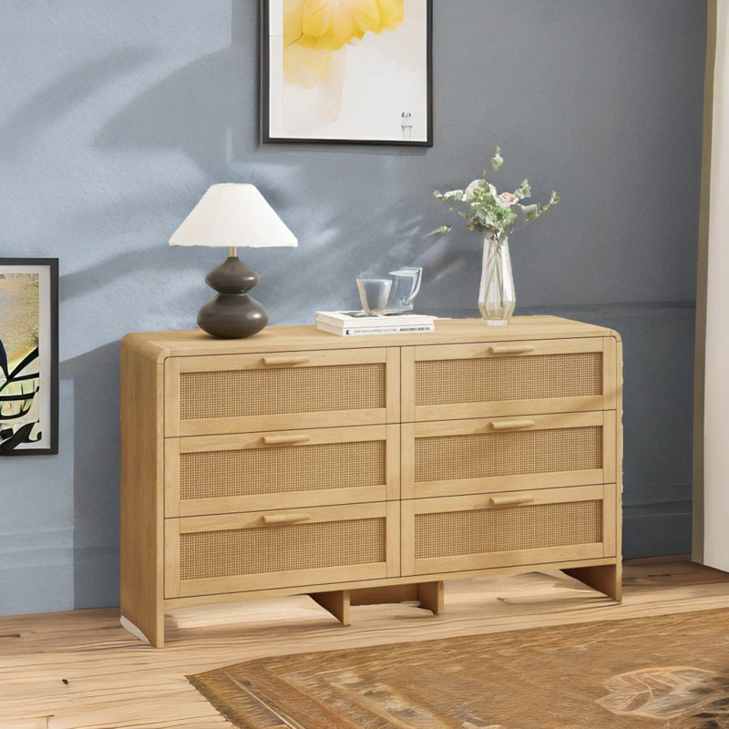 Armoire de coin en rotin, Naturel