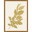 Gold Botanical 5 Print by Lillian August